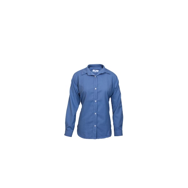 National Safety Apparel 6.5OZ BLUELONG SLEEVE SHIRT-MD, WOMEN'S, NO POCKET, PROTERA SHRLEWMDRG